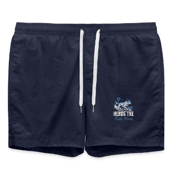 Australian Cattle Dog - Herds The Kids Home - Hund - Badeshorts - French Navy - Vorne - AI Model Male 185 light (185cm)