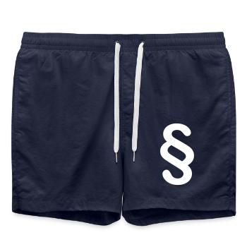 Paragraf Symbol - Badeshorts - French Navy - Vorne - AI Model Male 185 light (185cm)
