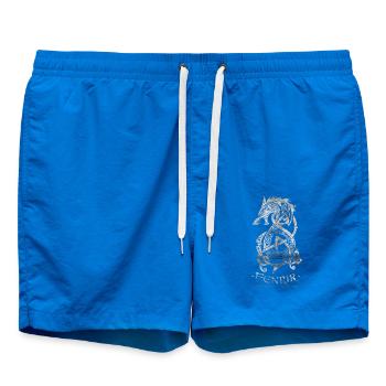 Fenrir Wolf - Oldstyle Walhalla Design - Badeshorts - Cobalt blue - Vorne