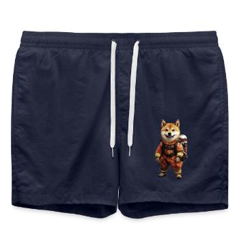 Shiba Inu - Badeshorts - French Navy - Vorne - AI Model Male 185 light (185cm)