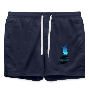 Blue Finland Carte - Short de bain - bleu marine - Devant - AI Model Male 185 light (185cm)