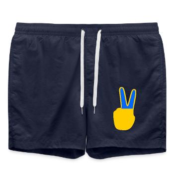 Ukraine - Badeshorts - French Navy - Vorne - AI Model Male 185 light (185cm)