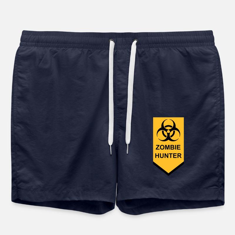 zombie hunter Halloween Quote - Swim Trunks - french navy