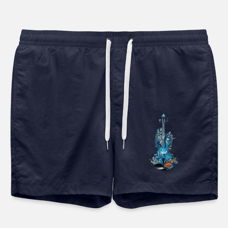 Fish Violin - Swim Trunks - french navy
