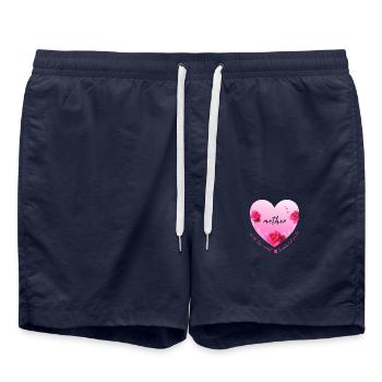 mother Mummy mom mama - Badeshorts - French Navy - Vorne - AI Model Male 185 light (185cm)