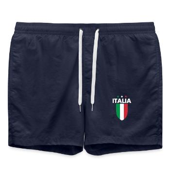 Armoiries de l’Italie - Italie - Italie - Italia - Short de bain - bleu marine - Devant - AI Model Male 185 light (185cm)