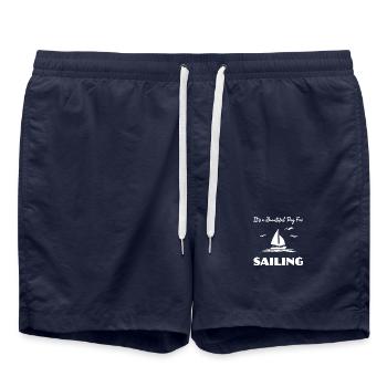 It's a beautiful day for sailing - Badeshorts - French Navy - Vorne - AI Model Male 185 light (185cm)
