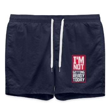 not getting ready today - Badeshorts - French Navy - Vorne - AI Model Male 185 light (185cm)