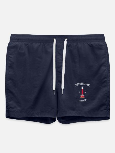 Wangerooge, kultiger alter Leuchtturm, Nordsee - Badeshorts - French Navy