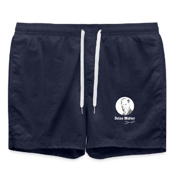 Deine Mutter Sigmund Freud - Badeshorts - French Navy - Vorne - AI Model Male 185 light (185cm)