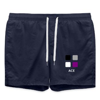 asexuelle Bäckerei - Badeshorts - French Navy - Vorne - AI Model Male 185 light (185cm)