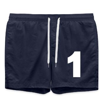 1 - Badeshorts - French Navy - Vorne - AI Model Male 185 light (185cm)