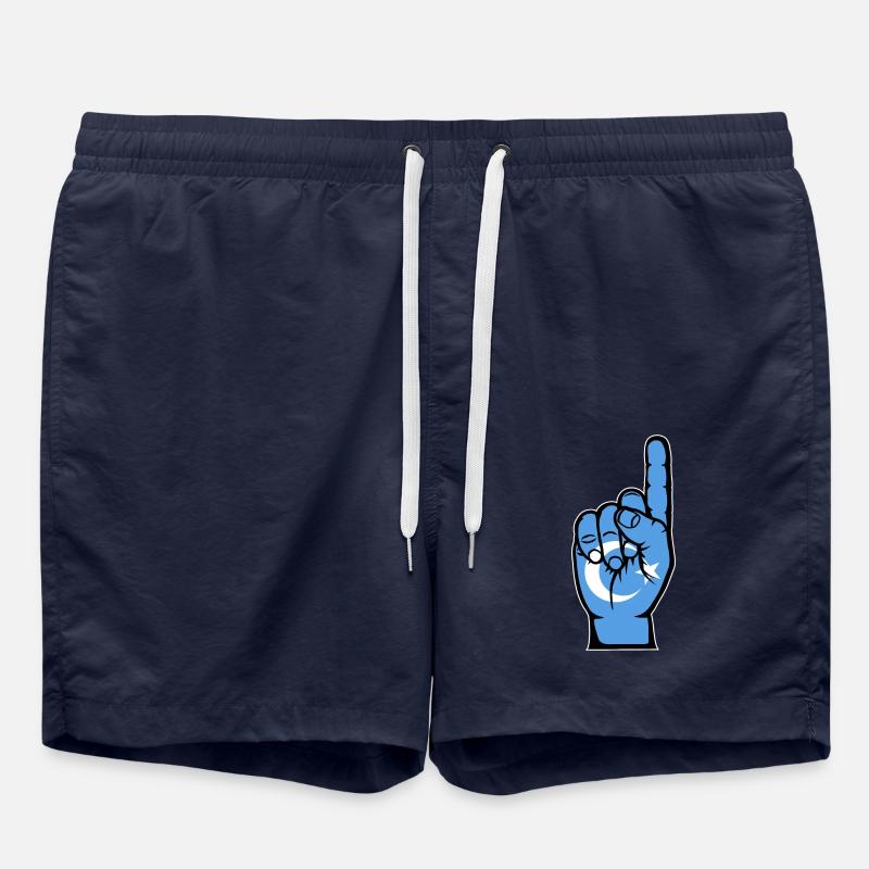 Drapeau ouïghour numéro 1 - Short de bain - bleu marine
