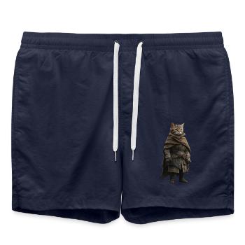 Katze - Badeshorts - French Navy - Vorne - AI Model Male 185 light (185cm)