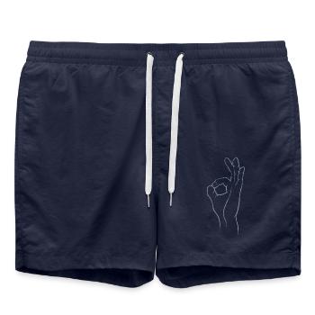 Parfait! Super! Excellente! - Main dans le trou - Short de bain - bleu marine - Devant - AI Model Male 185 light (185cm)