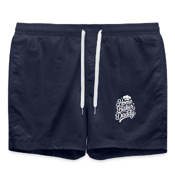 Super Baker Papas Club Dad bakes best - Swim Trunks - french navy - Front - AI Model Male 185 light (185cm)