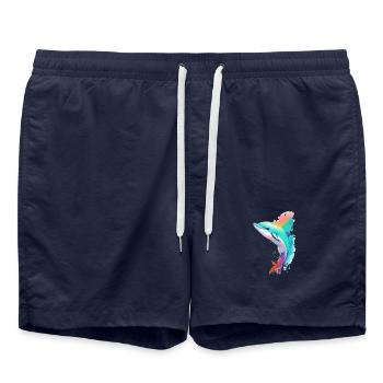 Dauphin - Short de bain - bleu marine - Devant - AI Model Male 185 light (185cm)