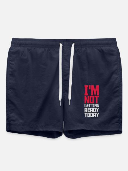 not getting ready today - Swim Trunks - french navy