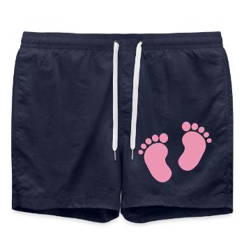 Baby Heart Toddler Baby Feet Parents Sweet Swing - Swim Trunks - french navy - Front - AI Model Male 185 light (185cm)