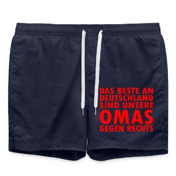Les mamies contre la droite - Short de bain - bleu marine - Devant - AI Model Male 185 light (185cm)