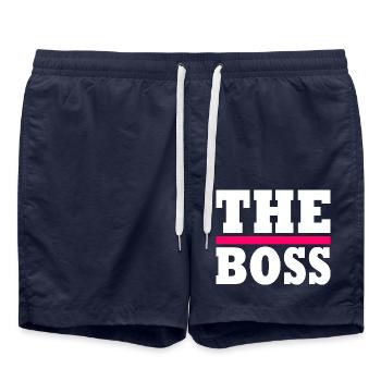 The boss - Short de bain - bleu marine - Devant - AI Model Male 185 light (185cm)