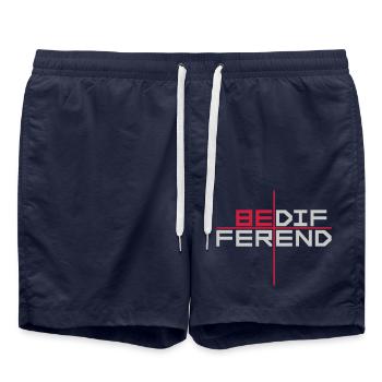 Be different Logo Design - Swim Trunks - french navy - Front - AI Model Male 185 light (185cm)