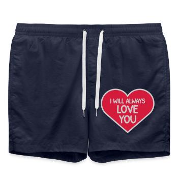 J’aimerai toujours - Short de bain - bleu marine - Devant - AI Model Male 185 light (185cm)