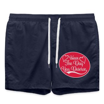 the day you deserve - Swim Trunks - french navy - Front - AI Model Male 185 light (185cm)