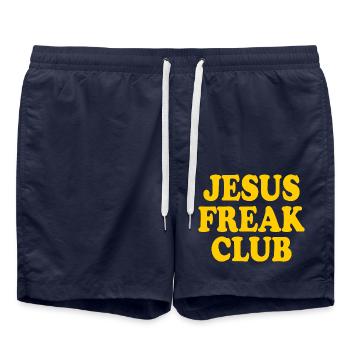Jesus freak club - Short de bain - bleu marine - Devant - AI Model Male 185 light (185cm)