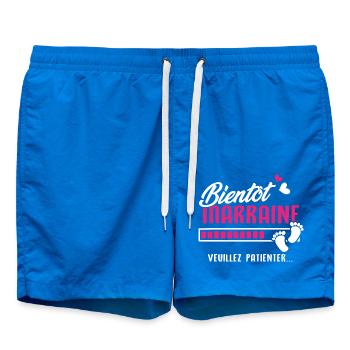 Bientôt marraine veuillez patienter - Short de bain - cobalt blue - Devant