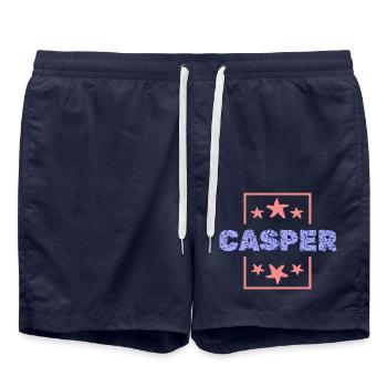 Geschenk für Casper - Badeshorts - French Navy - Vorne - AI Model Male 185 light (185cm)