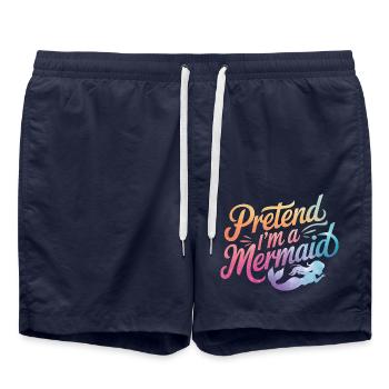 Mermaid Fable Mermaids Fairy Tale - Swim Trunks - french navy - Front - AI Model Male 185 light (185cm)