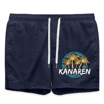 Kanaren als Urlaub - Badeshorts - French Navy - Vorne - AI Model Male 185 light (185cm)