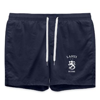 Lahti Suomi Finland Finnland - Badeshorts - French Navy - Vorne - AI Model Male 185 light (185cm)