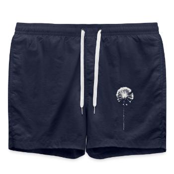 Dandelion - eco, sustainable, minimalist - Swim Trunks - french navy - Front - AI Model Male 185 light (185cm)