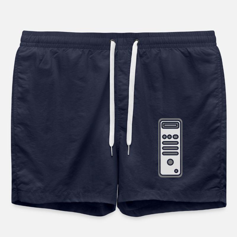 Icon Logo Enclosure Computer - Swim Trunks - french navy