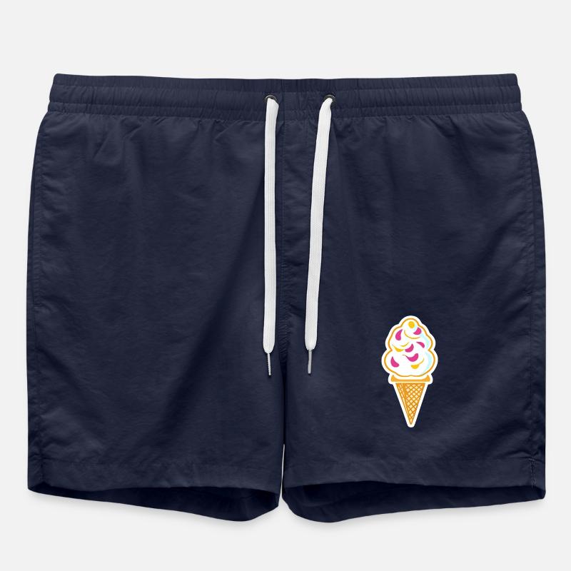 Eis, Eiscreme - Badeshorts - French Navy