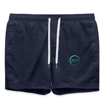 Logo du Verseau - Short de bain - bleu marine - Devant - AI Model Male 185 light (185cm)