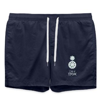 Child of Tyche – Percy Jackson inspired design - Swim Trunks - french navy - Front - AI Model Male 185 light (185cm)