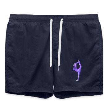 Yoga | Shiva's Dance Posture - Swim Trunks - french navy - Front - AI Model Male 185 light (185cm)