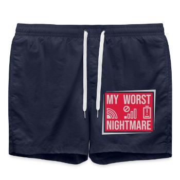 Protéger mon pire cauchemar - Short de bain - bleu marine - Devant - AI Model Male 185 light (185cm)