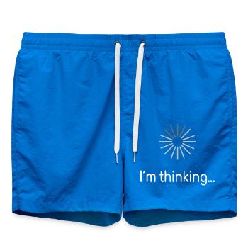 I am thinking - Badeshorts - Cobalt blue - Vorne