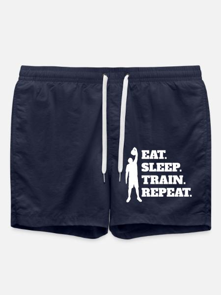 Fitness Krafttraining Sportler Muskel Bodybuilder - Badeshorts - French Navy