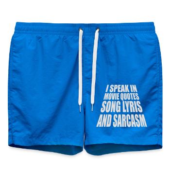 speak lyrics and sarcasm - Swim Trunks - cobalt blue - Front