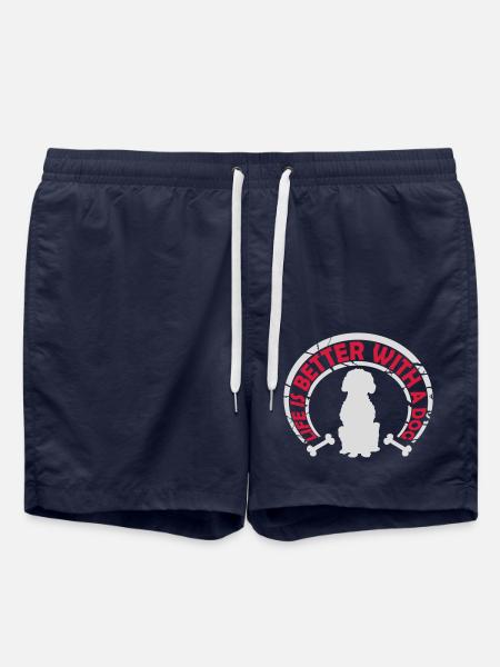 better with a dog - Swim Trunks - french navy