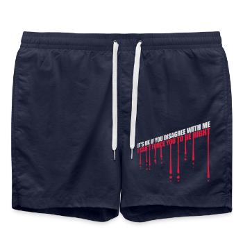 you disagree with me - Swim Trunks - french navy - Front - AI Model Male 185 light (185cm)
