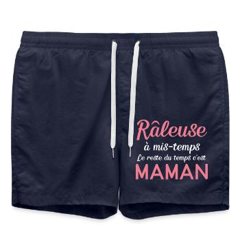 Maman râleuse - Short de bain - bleu marine - Devant - AI Model Male 185 light (185cm)