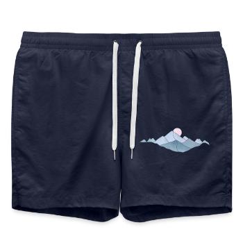 Montagne sereine Lever de soleil Montagne sereine - Short de bain - bleu marine - Devant - AI Model Male 185 light (185cm)