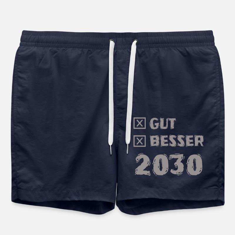 Année 2030 - Short de bain - bleu marine