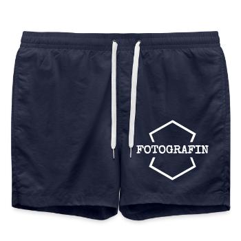 Cadeau pour photographe - Short de bain - bleu marine - Devant - AI Model Male 185 light (185cm)